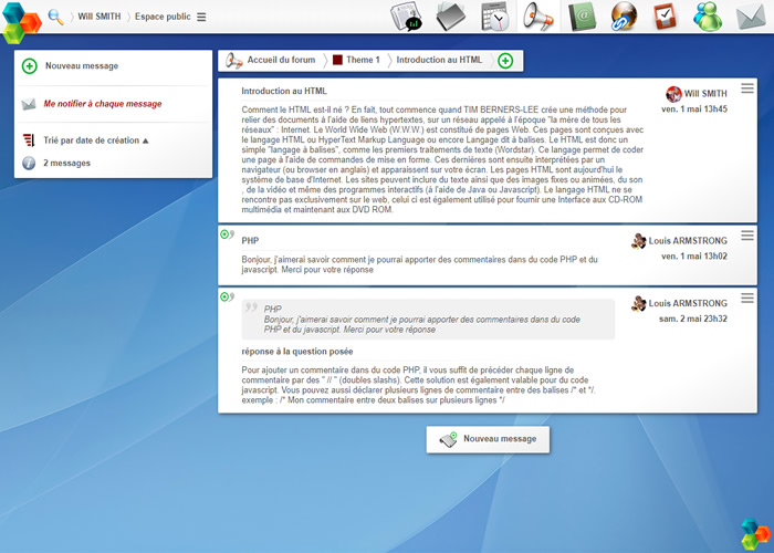 Agora Project capture ecran forum